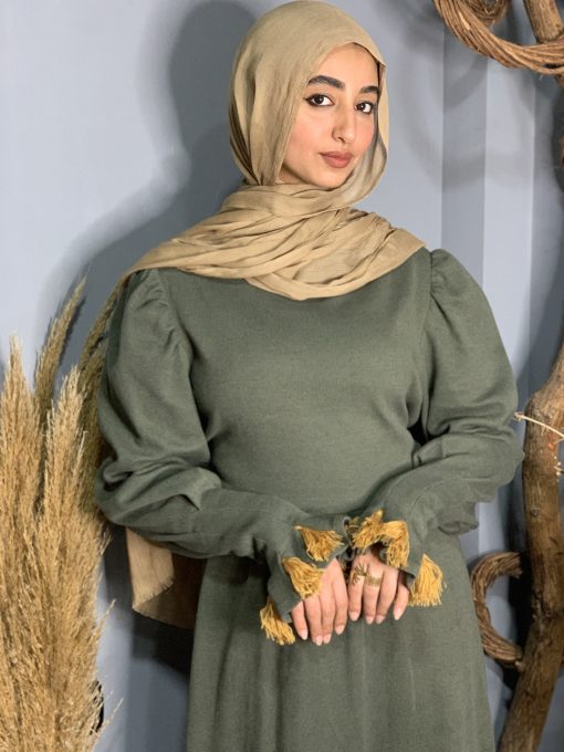 ⁦فستان صوف زتوني⁩ - الصورة ⁦3⁩