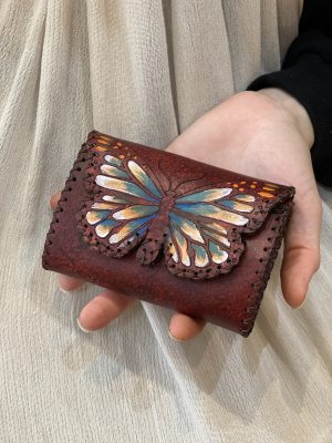 Burgundy Butterfly  Wallet
