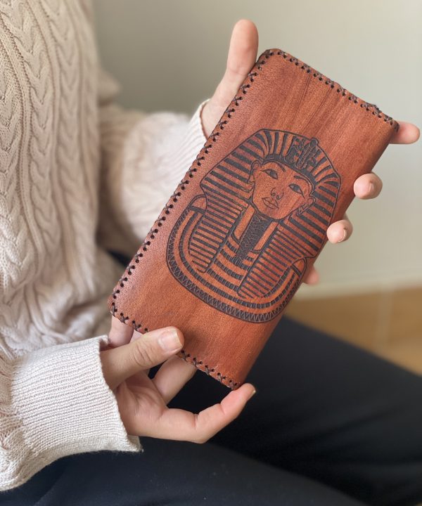 Artful Imprint Leather Wallet (b)