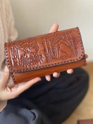 محفظة فرعوني جلد طبيعي (ا)